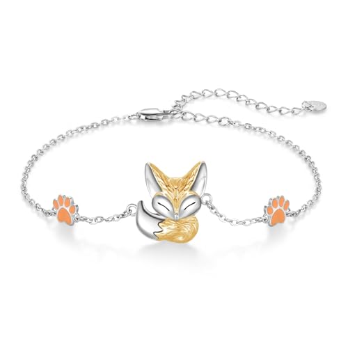 Bracelet renard en argent 925 et or 18k OHAYOO pour femme