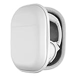Geekria Shield Headphones Case Compatible with Bose QC Ultra II, QC Ultra, QC45, QC 35 II, QC25, Replacement Hard Shell Travel Carrying Bag with Cable Storage (White)