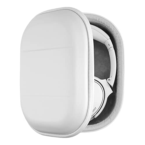 Geekria Shield Coque rigide de rechange pour casque Bose QC Ultra, QC45, QuietComfort 35 II, QC25, avec rangement de câble (blanc)