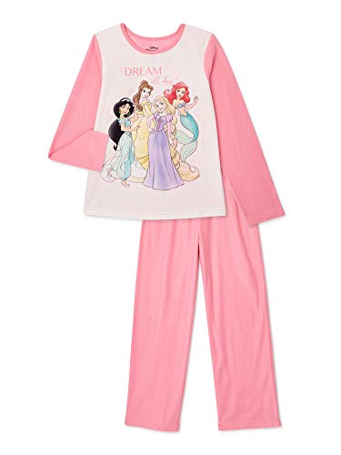 Girl's Disnsey Princess Dream All Day 2 Piece Flannel Pajama Set