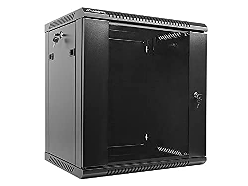 Lanberg - Rack cabinets - Lanberg Wall-Mounted Rack 19'' demounted Flat Pack 12u/600x450mm Black