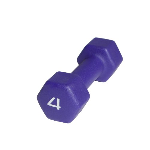 CAP Barbell Neoprene Coated Dumbbell Single, 4-Pound, Purple, SDN4-004