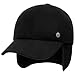 Produktbild bugatti Windstopper Gore Baseballcap Baseballkappe Windschutz Nackenschutz Wollcap Wintercap (60 cm - schwarz)