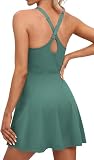 IUGA Womens Tennis Dress with Shorts Underneath Athletic Dress for Women Golf Dresses Summer Outfits for Workout