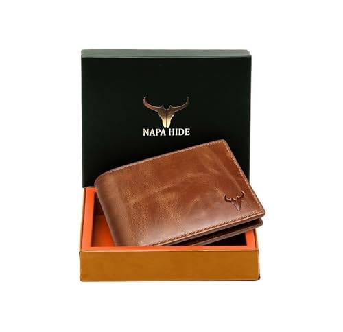 NAPA HIDE Leather Wallet for Men I Handcrafted I Credit/Debit Card Slots I 2 Currency Compartments I 2 Secret Compartments (Image - 1)
