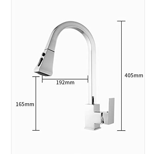 Robinet de cuisine en laiton chrome poli au design architectural - 4
