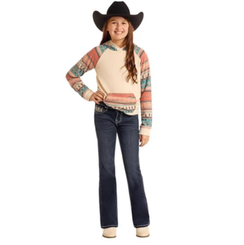 Rock & Roll Denim Girls Scallop Emblem Bootcut Jeans BG4MD05372