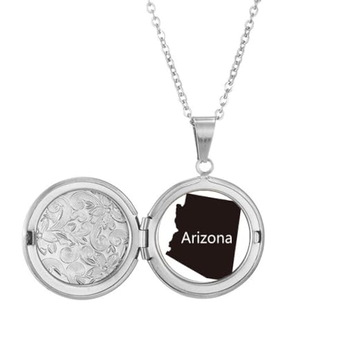 Collier médaillon Arizona d'une finition remarquable gravure Amemap