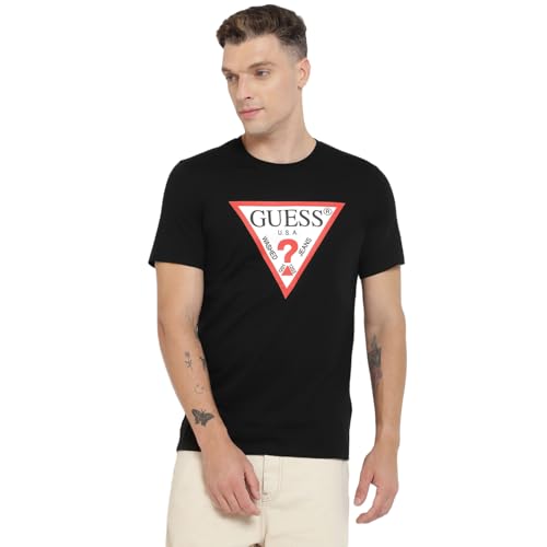 Guess CN SS Original Logo Tee Homme pour renouveler vos basiques