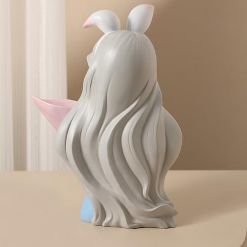 Vase à fleurs pour fille en résine sculpture moderne table - 7