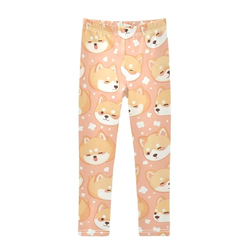 Cute Dogs Puppy (13) Girl's Leggings for Kids Toddler Girls Ankle Length Legging Daily Pants Ballet Yoga Tights Bottoms 6T Multicolor