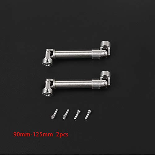 Fauge 2Pcs Steel Drive Shaft for 1/10 RC Crawler TRX4 TRX6 Axial SCX10 Wraith Capra D90 TF2 Redcat GEN8,A - Thumbnail 5