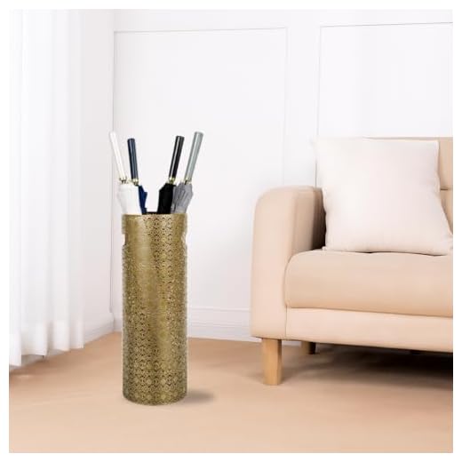 Best stanalone umbrella holders Heavy Duty Metal Umbrella Stand in Gold Lace