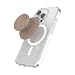 Produktbild PopSockets runder Telefongriff kompatibel mit MagSafe, Adapterring im Lieferumfang enthalten, Telefonhalter, kabelloses Laden kompatibel, Süßer PopSocket - PopOut Curves Latte