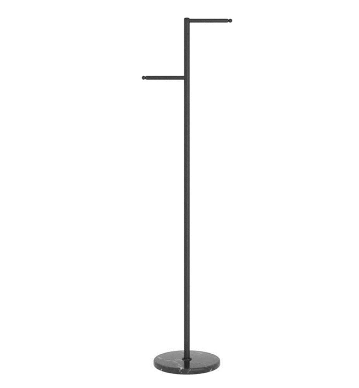 IWENZHKPA Coat Rack Metal Coat Rack Floor-standing Stand Modern Hanger Hotel Bedroom Shelf Marble Base Freestanding(A)