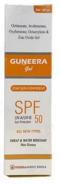 Guneera Sunscreen Gel SPF50 UV-A UV-B Sun Protection 60ml | All Skin Types, Sweat & Water Resistant, Non Greasy, Broad Spectrum SPF50-image-34