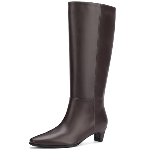 Rogerdream Knee High Kitten Heel Boots