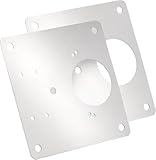 Amerock 2 Pack Cabinet Hinge Repair Plates, Steel Reinforcement Plate with Screws