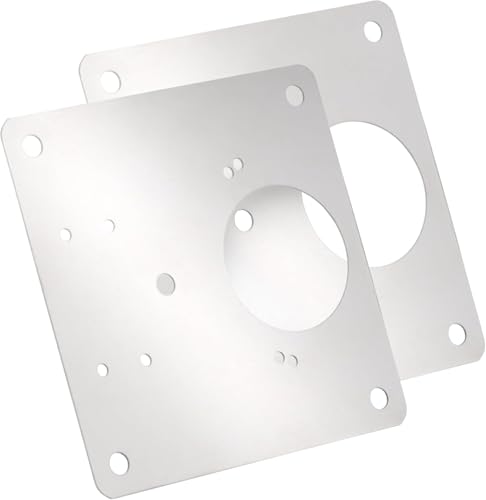 Image of Amerock 1 Pair Cabinet Hinge Steel Reinforcement Plate with Screws | Steel Cabinet Hinge Installation Repair Plate for Repairing Damaged Hinge Mounting Areas on Cabinet Doors and Frames