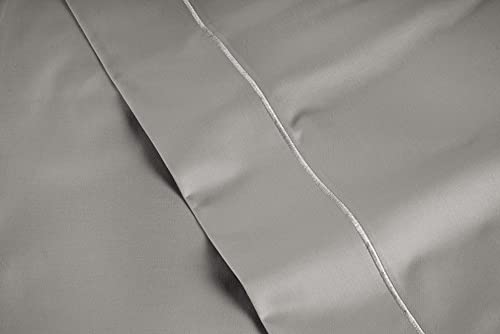 LANE LINEN Pillow Case Covers King Set of 2 100% Egyptian Cotton Sateen Soft Cool & Smooth 1000 Thread Count Cases - Silver