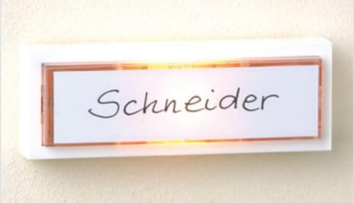 UNITEC Klingel-Taster, Aufputz mit Namenschild, beleuchtet, weiß