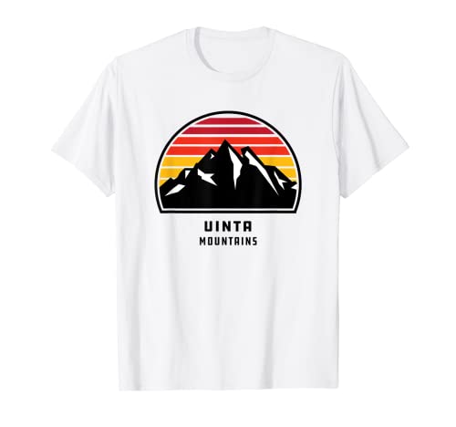 Montañas Uinta Estilo Retro Montaña Atardecer Fresco Camiseta