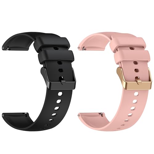 ZOSKVEE Bracelets de Montre 22mm pour Montre Connectée P95, 2PCS Remplacement Bracelet (Milan ou Silicone), 6 Couleurs au Choix