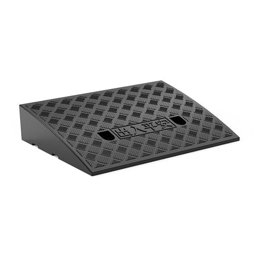 WRYSQBHJYB Plastic Curb Ramp, Portable Lightweight Threshold Ramp, Car Ramp for Driveway, Loading Dock, Sidewalk, Car, Scooter, Bike, Motorcycle(Black,19.6x14.5x5.9in)
