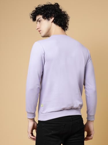 Image of Rigo Terry Solid Printed Winter Wear Sweatshirt for Men | Round Neck Sweatshirt for Men | Full Sleeves Sweatshirt for Men