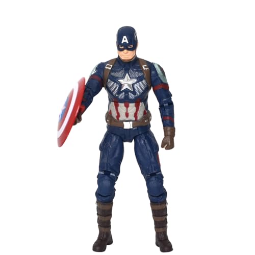 Image of ZD Toys Action Figure - 7 Inch Captain America, Superhero Premium Collectibles, Durable PVC Material, Ideal Gift for Collectors & Fans, Ages 15+ Years