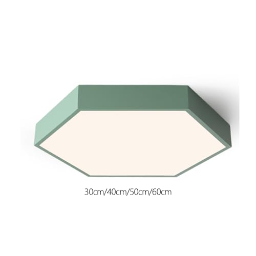 Plafonnier LED dimmable hexagonal noir moderne de 30cm avec sa télécommande chic - 6