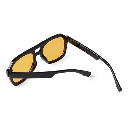 Lunettes de soleil au design géométrique double pont et nuances de verres protecteurs