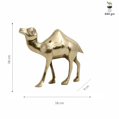 Image of Brass Camel Idol, Vastu Remedy for Endurance & Stability (16 cm, 780 g)
