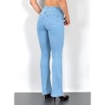 ESRA Bootcut Jeans Damen High Waist Wide Leg Jeans Damen Stretch – Bild 4