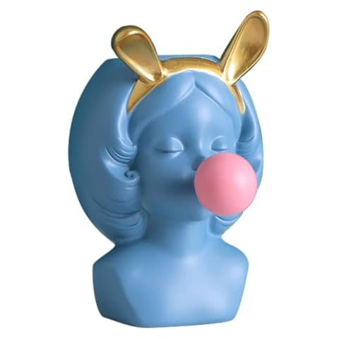 Angoily Blowing Bubbles Girl Flowerpot Cover