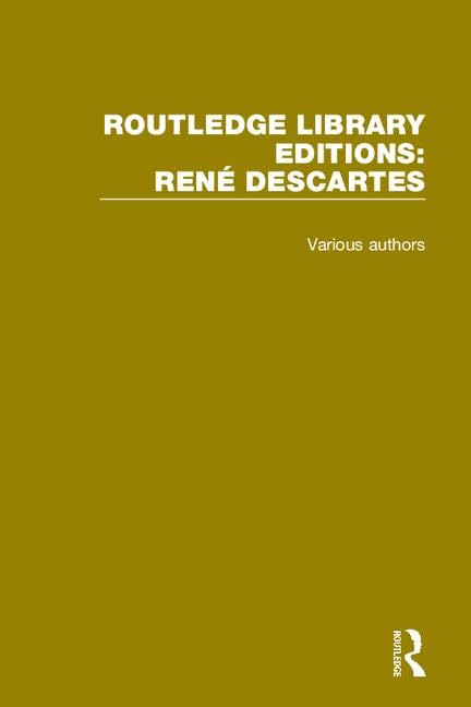 Routledge Library Editions: Rene Descartes      1st Edition