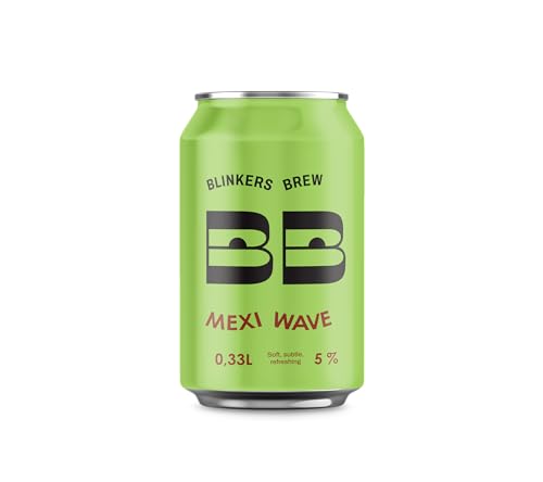 Cerveza MEXI WAVE. Ligera, crujiente y muy fácil de beber. Mexican Lager hecha para acompañar días cálidos y momentos relajados. Con un toque sutil de malta. (24, Mexi Wave)