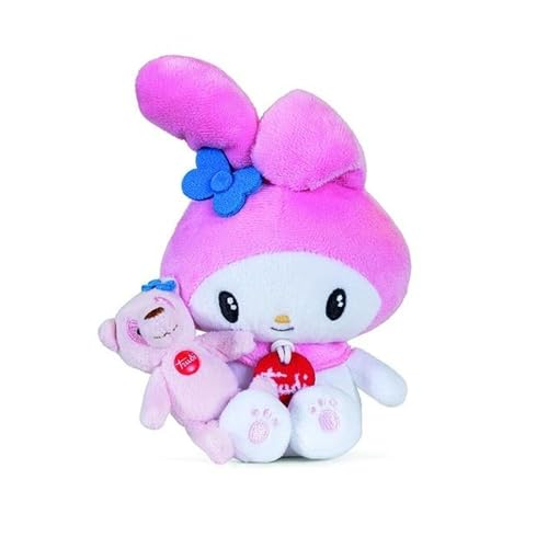 Trudi My Melody y su Amigo Oso Ettore | Peluches Decorativos, Juegos Idea de Regalo | 15x14,5x10 cm Medida XS | Hello Kitty and Friends | Modelo 25044