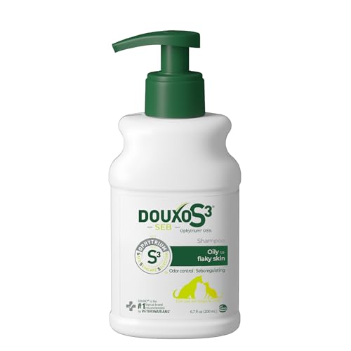 Douxo S3 SEB Shampoo, Contains 0.5% Ophytrium, Odor Control & Seboregulating, for Oily to Flaky...