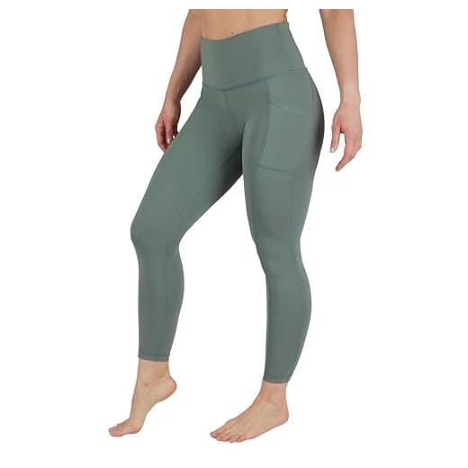 90 Degree By Reflex High Waist Tummy Control Interlink Squat Proof Ankle Length Leggings - Bay Leaf - Small