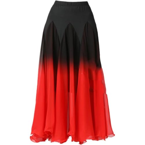HiyyFloy - HiyyFloy Jupe De Danse Flamenco pour Femmes, Jupe Pivotante Dégradée, Costumes De Danse du Ventre, Jupes Folkloriques Espagnoles Mexicaines, Costume De Danse du Ventre