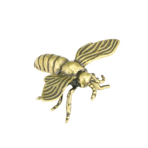 Statue d'abeille en cuivre pur : un ornement de bureau raffiné