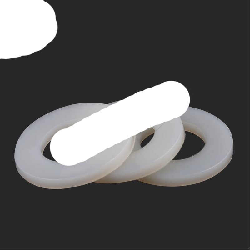 200 Stück 500 Stück DIN125 ISO7089 M2 M2,5 M3 M4 M5 M6 M8 M21 Weiße Kunststoff-Nylon-Unterlegscheibe, plattiert, flache Abstandshalterdichtungen, Unterlegscheibe, Dichtungsring, M4 x 8 x 1 mm, 2000 S