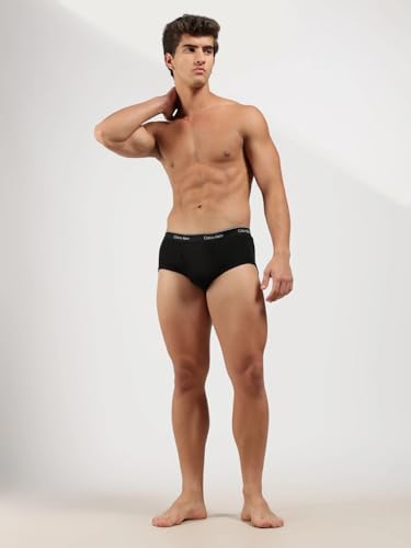 Image of Calvin Klein Underwear Multi Solid Mid Rise Briefs - Pack of 5