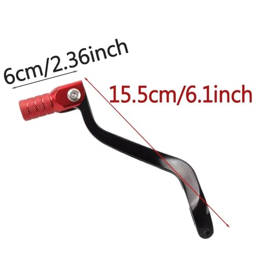 Sélecteur vitesse alliage aluminium anodisé noir rouge