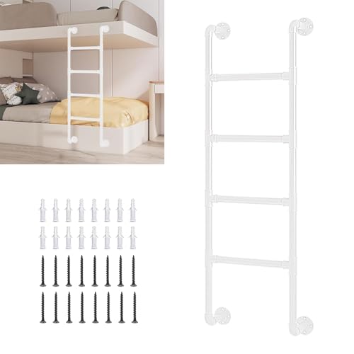 Escalera para litera resistente de hierro forjado con anclajes de pared 2