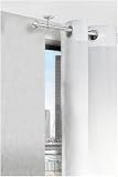 Gardinenstange ausziehbar 2in1 | Wand  & Deckenmontage | Edelstahl Optik 120 210 cm