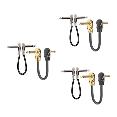Câbles de patch pour guitare électrique et basse Toyvian 6 pièces avec connecteurs droits