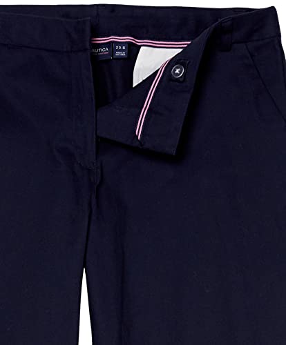 Image of Nautica Girls' School Uniform Twill Skinny Pants, Comfortable Stretch Material, Wrinkle & Fade Resistant