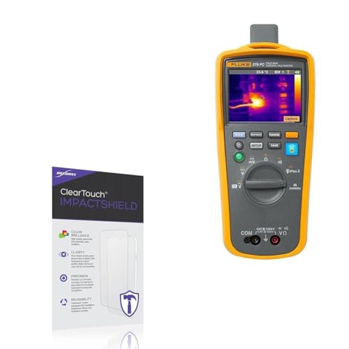 BoxWave Screen Protector Compatible with Fluke Fluke 279 FC - ClearTouch ImpactShield (2-Pack), Impenetrable Screen Protector Flexible Film